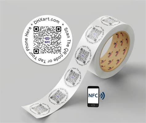 NFC Round QR code labels, custom qr Stickers with 